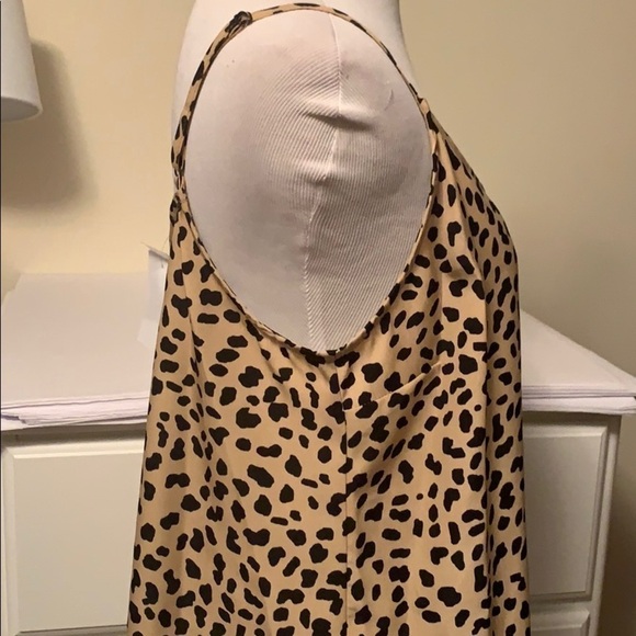 Sanctuary tan and black cheetah cami w buttons, M - Picture 5 of 11